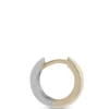 12MM Mixed Metal Hinge Hoop Earrings, 14k Mixed Gold