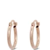 12MM Rose Gold Hoop Earrings 14K