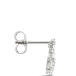 11MM Round Diamond Front to Back Earrings