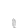 9MM Single Diamond Hoop Earring, 14K White Gold
