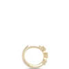 10MM Single Diamond Hoop Earring, 14K Yellow Gold