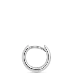 10MM Tiny Hoop Earrings, 14K White Gold