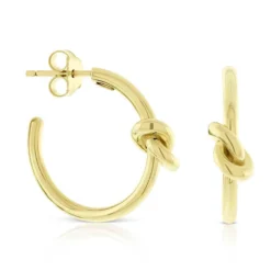 20MM Toscano Love Knot Hoop Earrings 14K