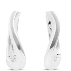 18MM Twisted Hoop Earrings in Sterling Silver