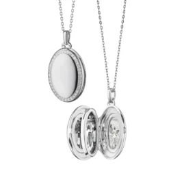 Monica Rich Kosann "Midi" Sapphire Locket in Sterling Silver