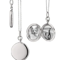 Monica Rich Kosann Slim "Quinn" Locket Necklace, Sterling Silver