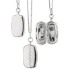 Monica Rich Kosann Slim Rectangle "Kate" Locket Necklace, Sterling Silver
