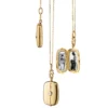 Monica Rich Kosann Slim "SKYE" Locket Necklace with Diamon, 18K Yellow Gold