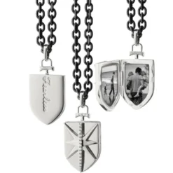 Monica Rich Kosann Sterling Silver Fearless Shield Locket