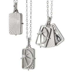 Monica Rich Kosann Sun Moon and Stars Gate Locket, Sterling Silver