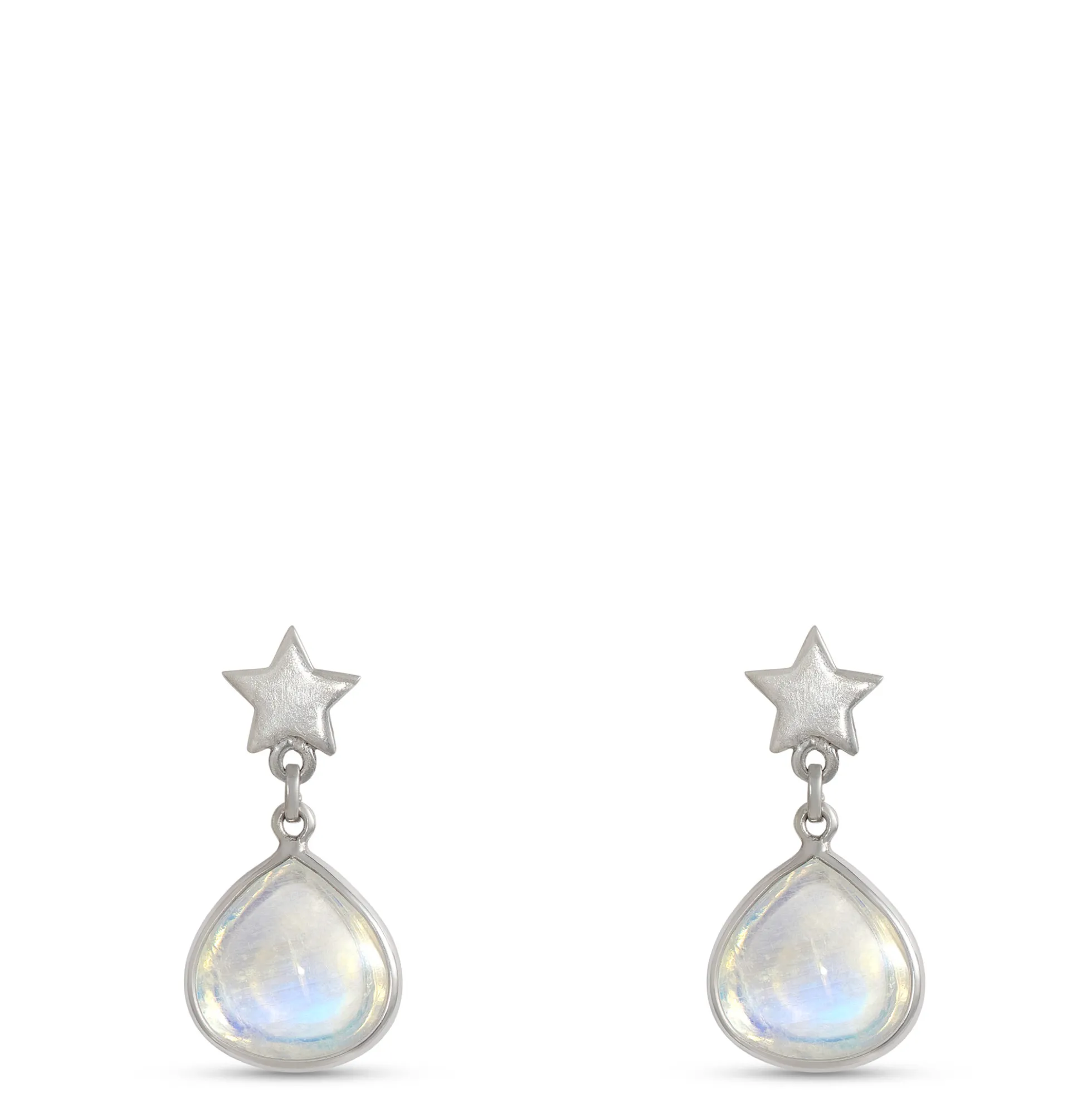 Moonstone Earrings, Sterling Silver