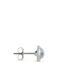Moonstone Studs, Sterling Silver