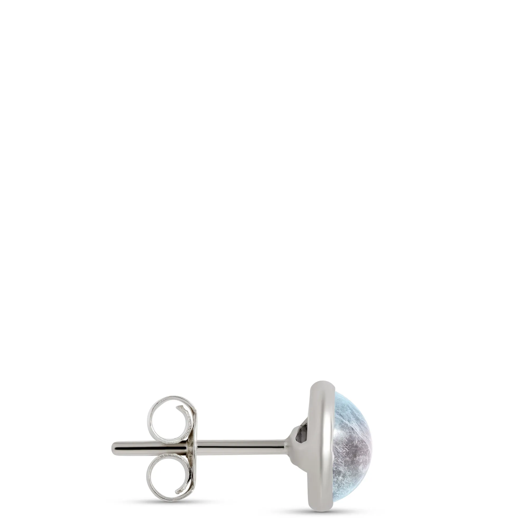 Moonstone Studs, Sterling Silver