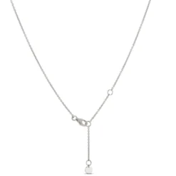 Multi-Colored Sapphire Floral Station Necklace, 14K White Gold