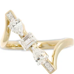 Multi-Shape Diamond Ring, ⅔ Total Carat Weight, 14K Yellow Gold