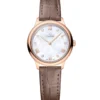 OMEGA De Ville Prestige Sedna™ Gold Leather Strap White Dial Watch, 27.5mm