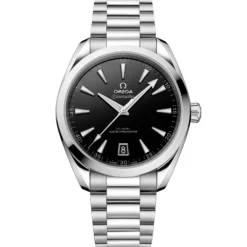 OMEGA Seamaster Aqua Terra 150M Steel on Steel Strap Black Dial Watch, 41mm