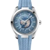 OMEGA Seamaster Aqua Terra 150M Steel on Rubber Strap Blue Dial Watch, 43mm