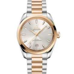 OMEGA Seamaster Aqua Terra Shades Steel ‑ Moonshine™ Gold on Steel ‑ Moonshine™ Gold Strap Silver Dial Watch, 38mm