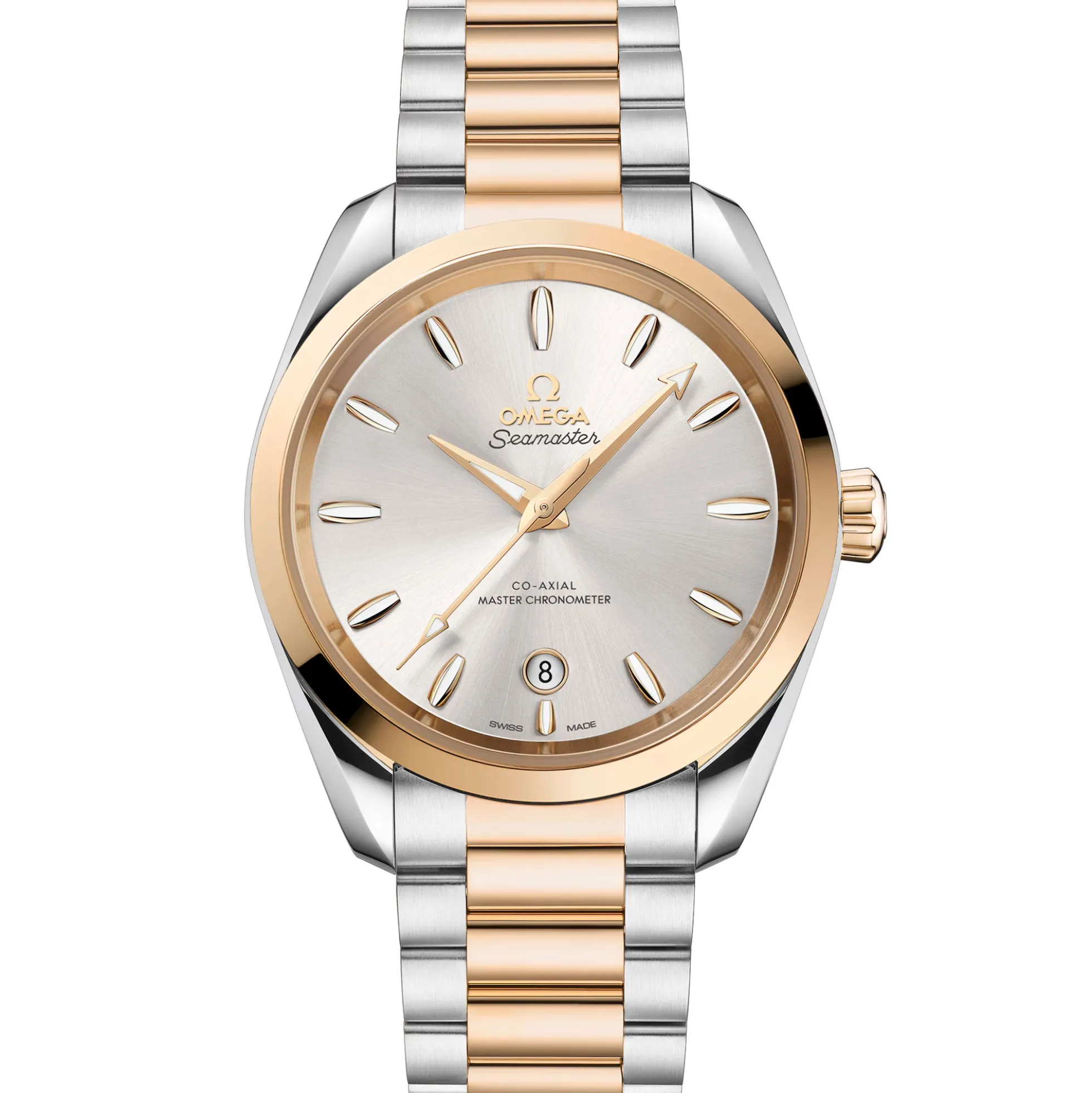 OMEGA Seamaster Aqua Terra Shades Steel ‑ Moonshine™ Gold on Steel ‑ Moonshine™ Gold Strap Silver Dial Watch, 38mm