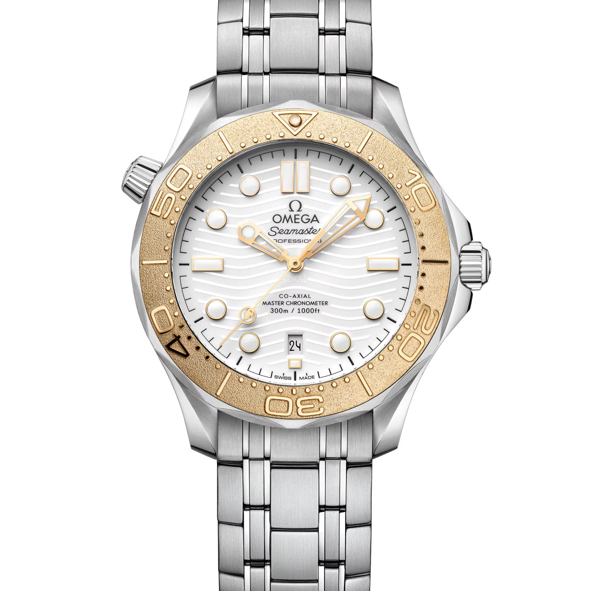 OMEGA Seamaster Diver 300M Steel on Steel White Dial Watch, 42mm