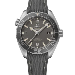 OMEGA Seamaster Planet Ocean 600M Steel on Rubber Strap Blue Dial Watch, 43.5mm