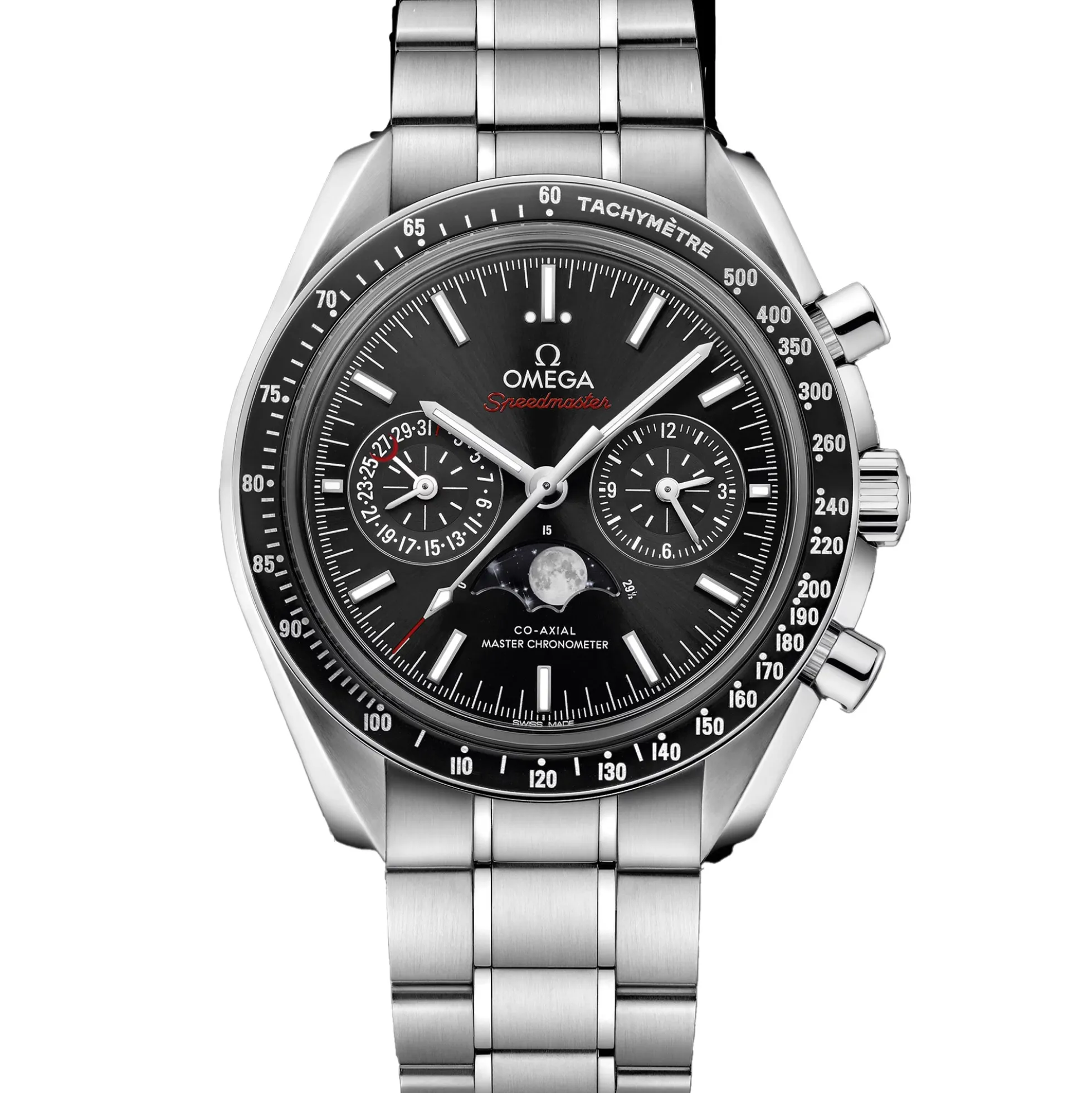 OMEGA Speedmaster Moonphase Black Dial Watch, 44.25mm
