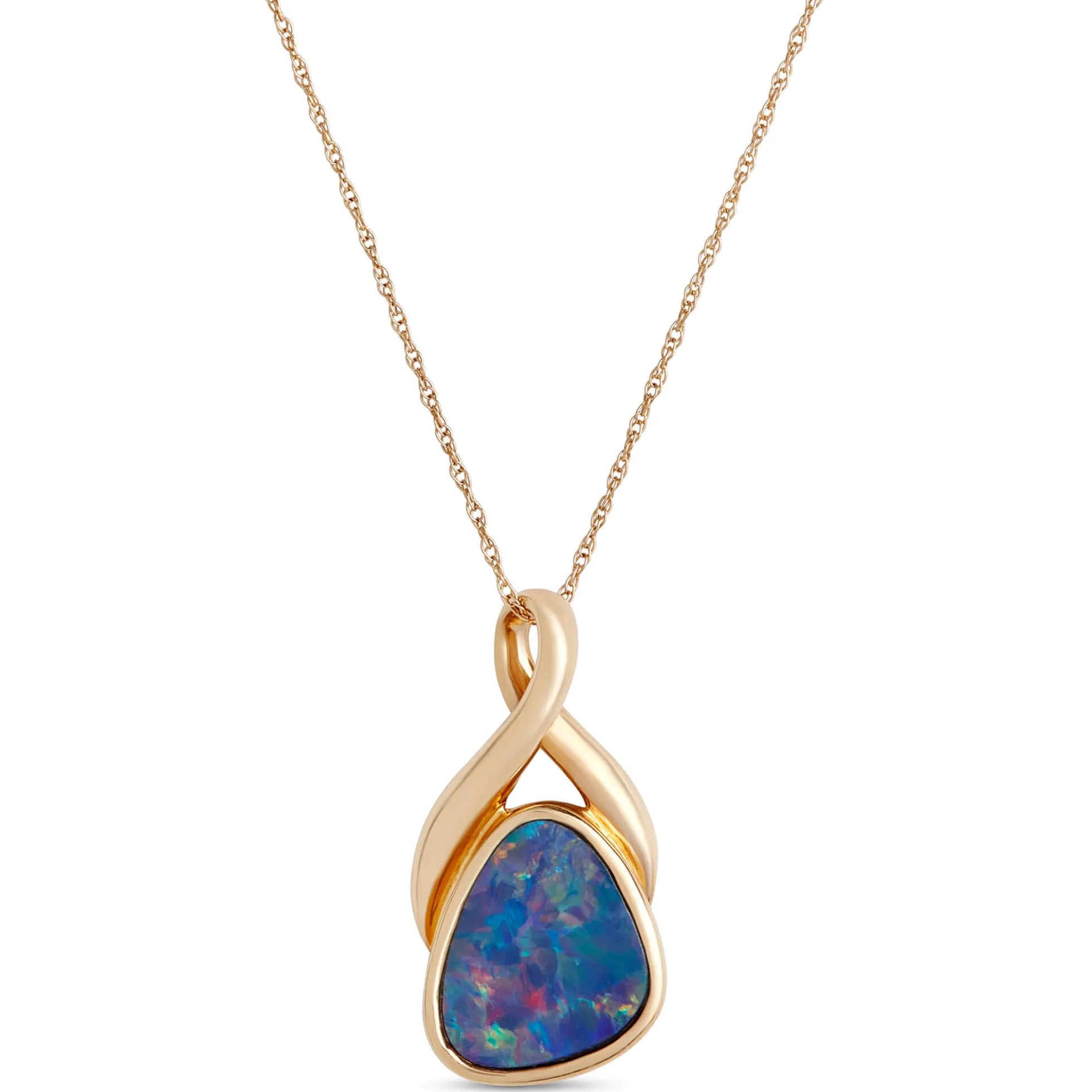 Opal Doublet Pendant 14K