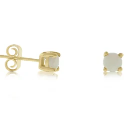 Opal Stud Earrings 14K
