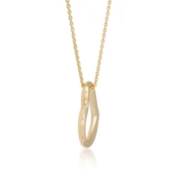 Open Asymmetrical Heart Necklace 14K