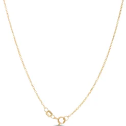 Open Center Circle Pendant with Diamonds, 1 Carat, 14K Yellow Gold