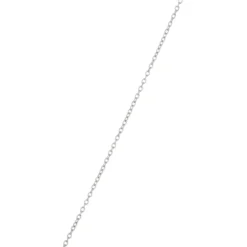 Open Circle Pendant with Emerald Cut and Round Diamonds, 2 Total Carat Weight, 14K White Gold
