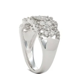Openwork Scalloped Diamond Ring 14K
