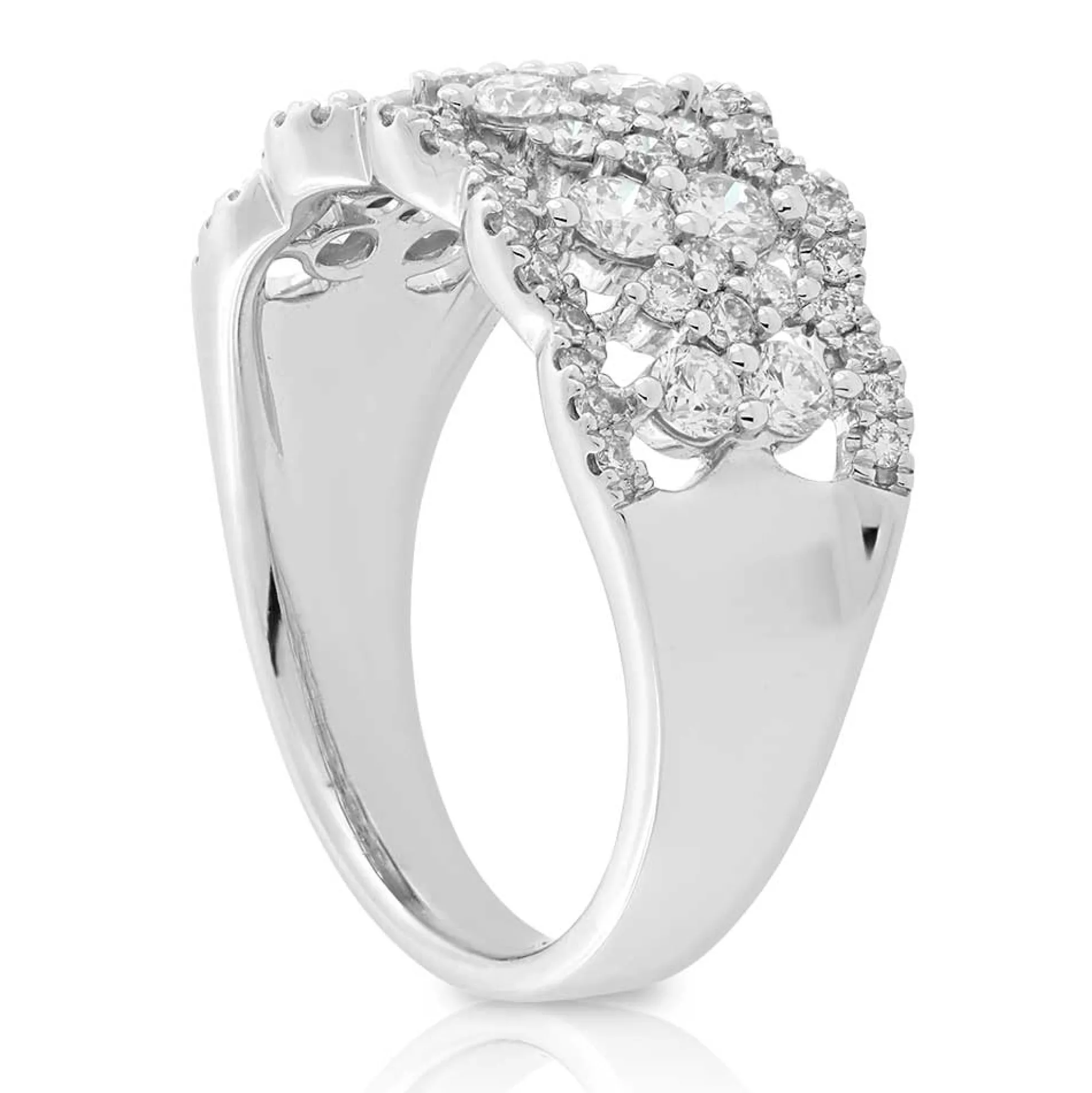 Openwork Scalloped Diamond Ring 14K