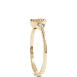 Oval Aquamarine and Diamond Ring, 14K Yellow Gold