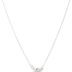 Oval Aquamarine Pendant, 14K White Gold