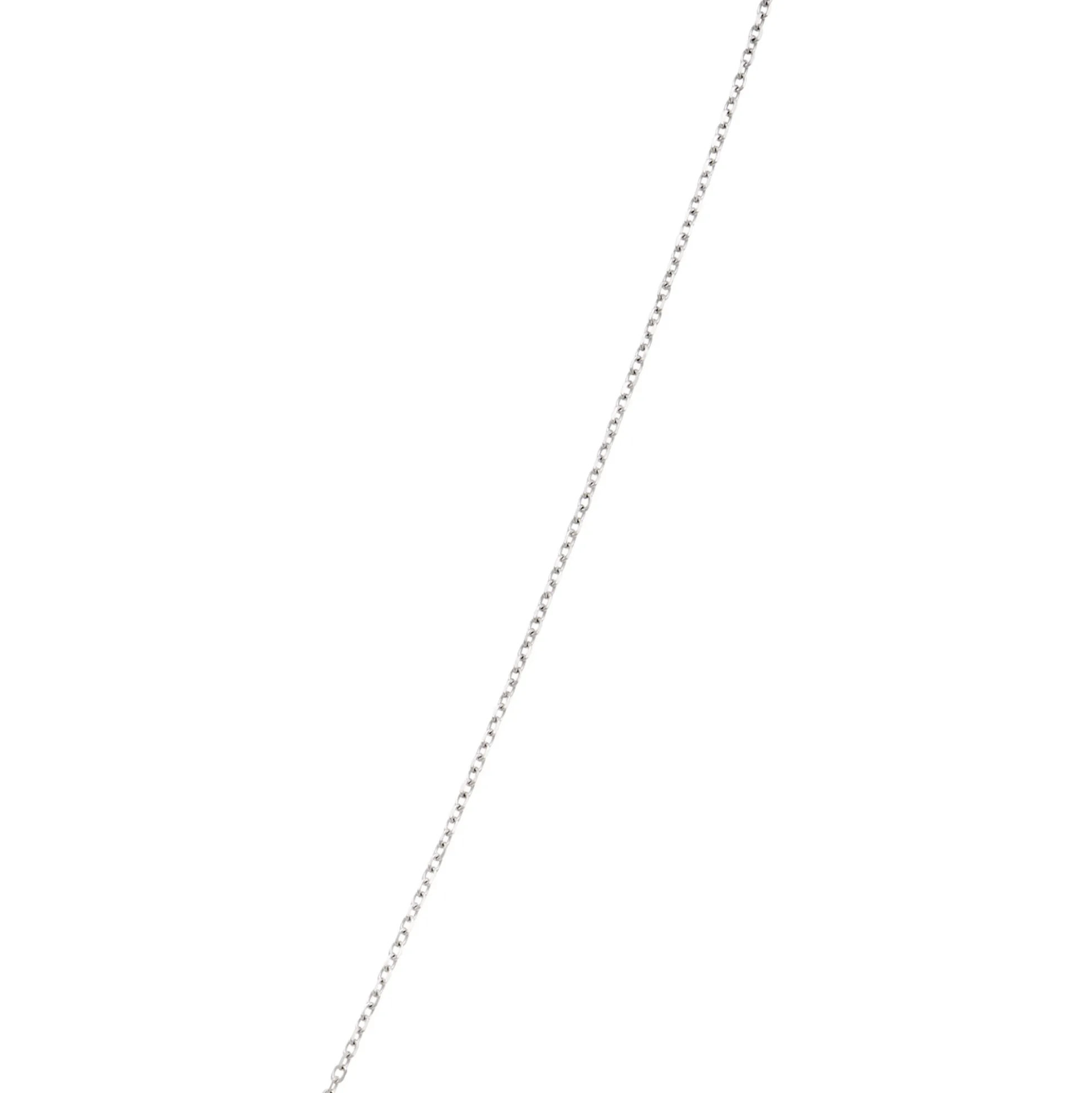Oval Aquamarine Pendant, 14K White Gold