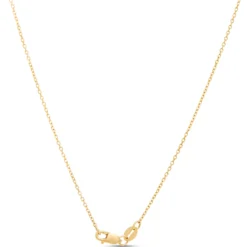 Oval Aquamarine Pendant Necklace, 14K Yellow Gold