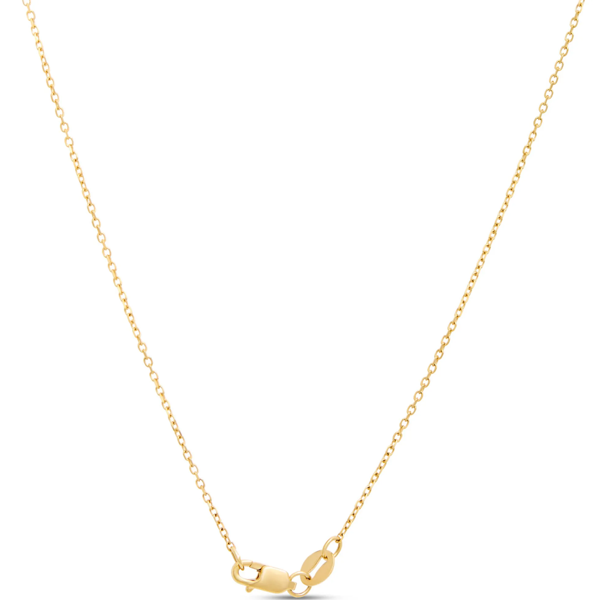 Oval Aquamarine Pendant Necklace, 14K Yellow Gold