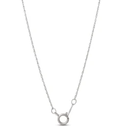 Oval Aquamarine Pendant Necklace, 14K White Gold