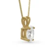 Oval Diamond Pendant, ¾ Carat Total Weight, 14K Yellow Gold