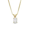 Oval Diamond Pendant, ⅓ Carat Total Weight, 14K Yellow Gold