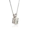 Oval Diamond Pendant, ¾ Carat Total Weight, 14K White Gold