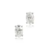 Oval Diamond Studs, 1/2 Carat Total Weight, 14K, White Gold