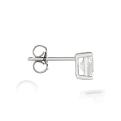 Oval Diamond Studs, 3/4 Carat Total Weight, 14K, White Gold