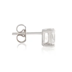 Oval Diamond Studs, 1 Carat Total Weight, 14K, White Gold