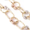 Oval Link Diamond Cut Bracelet, 14K Yellow, White, Rose Gold