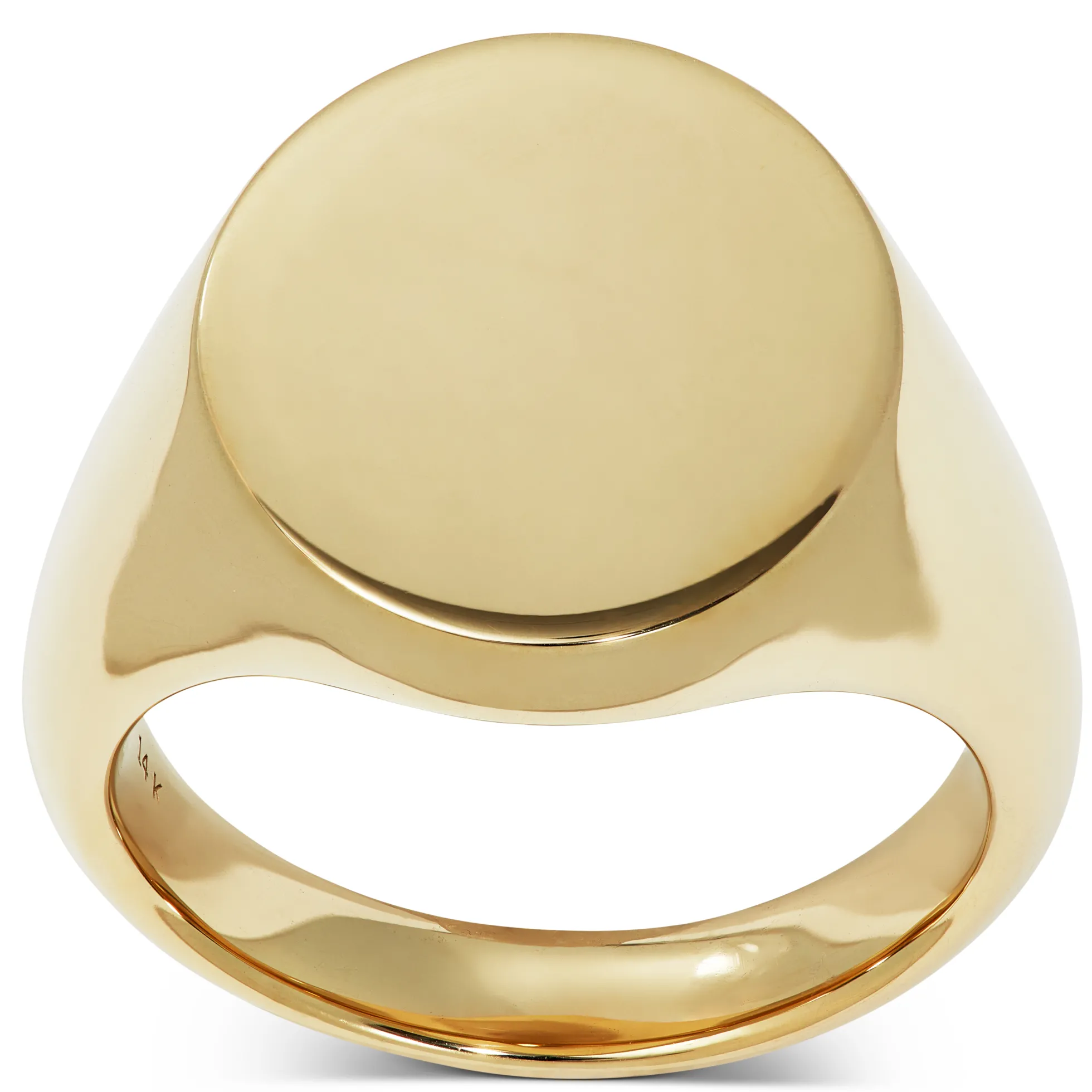 Oval Signet Ring, 14K Yellow Gold