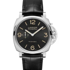 Panerai Luminor Due Automatic Acciaio Black Dial Watch, 45mm