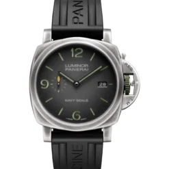 Panerai Luminor Marina Navy Seals Watch Anthracite Dial Black Rubber Strap, 44mm